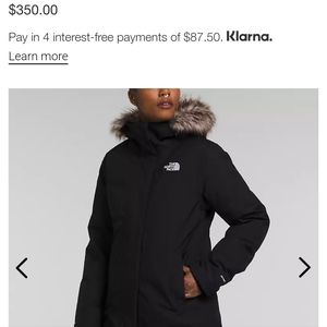 The North Face women's parka size L